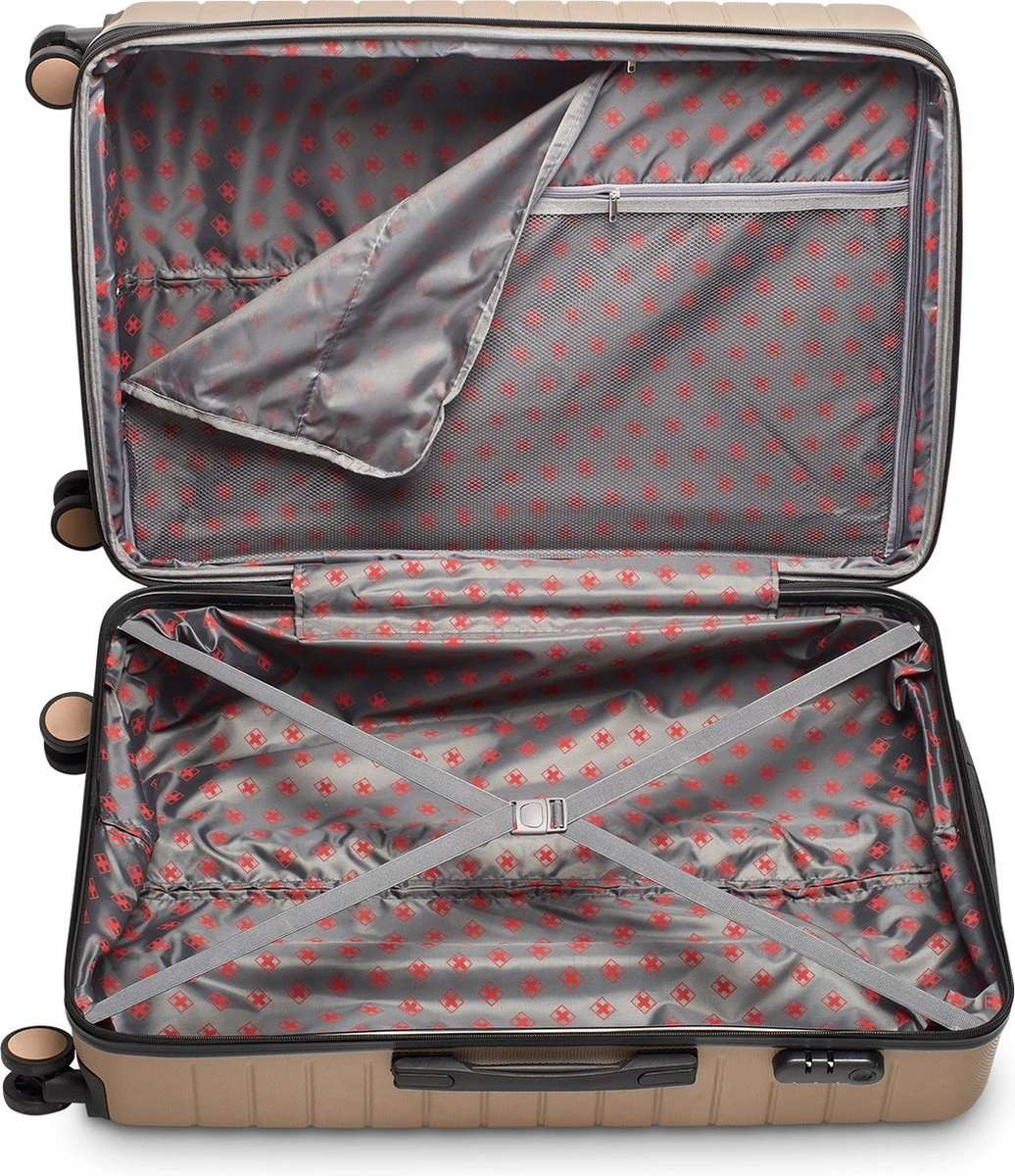 Swiss Alpine 2.0 - Reiskoffer- 77 Cm - 4 Wielen - Goud - Brons - Afbeelding 3