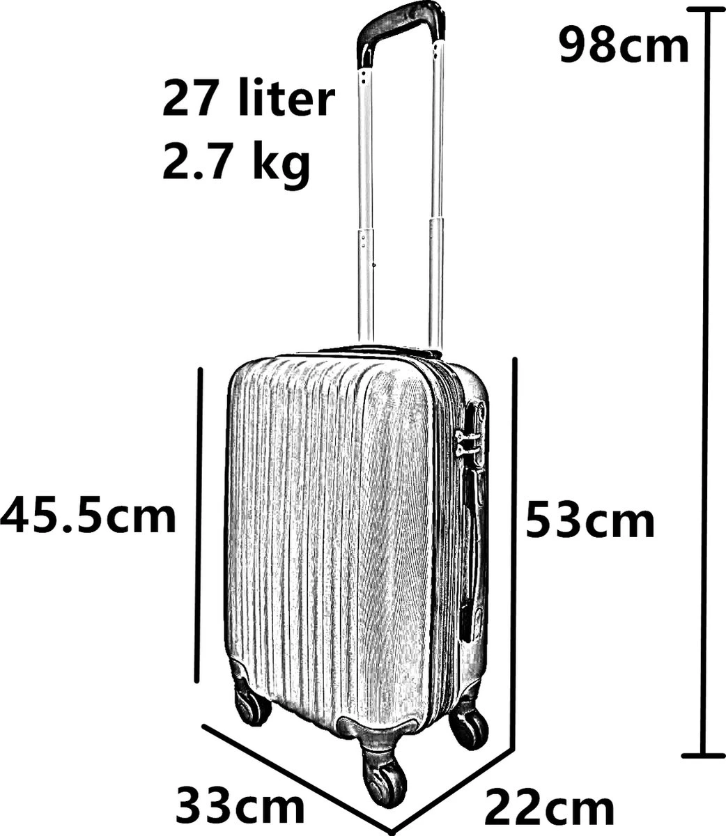 SB Travelbags 'Expandable' Handbagage Koffer 53cm 4 Wielen Trolley - Roze - Afbeelding 9