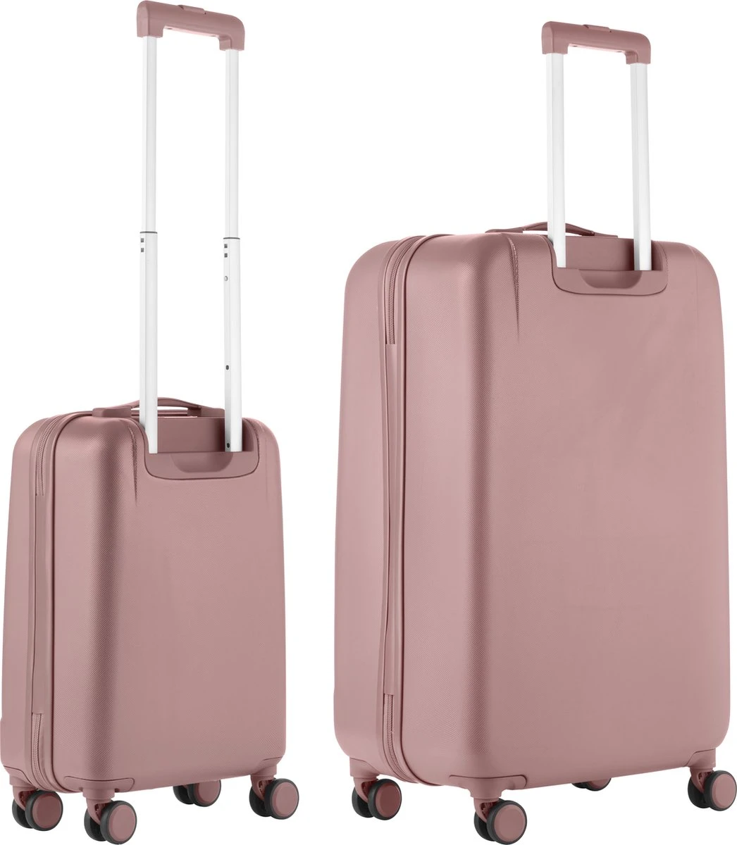CarryOn Skyhopper Kofferset – TSA Handbagage + Reiskoffer 78cm – Dubbele Wielen - Old Pink - Afbeelding 2