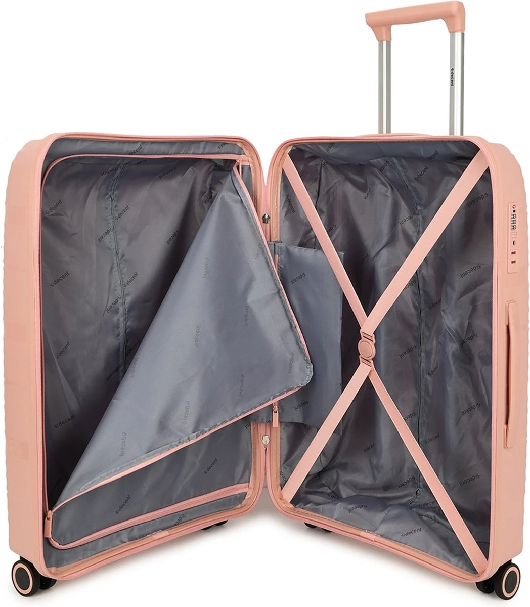 Decent EXPLORER PP Handbagage Trolley 55 Cm - 38 Liter - Pink - Afbeelding 14