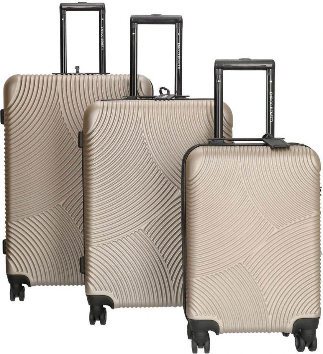 Enrico Benetti Louisville 39040 Driedelige Kofferset Hardcase ABS - Champagne - Afbeelding 10