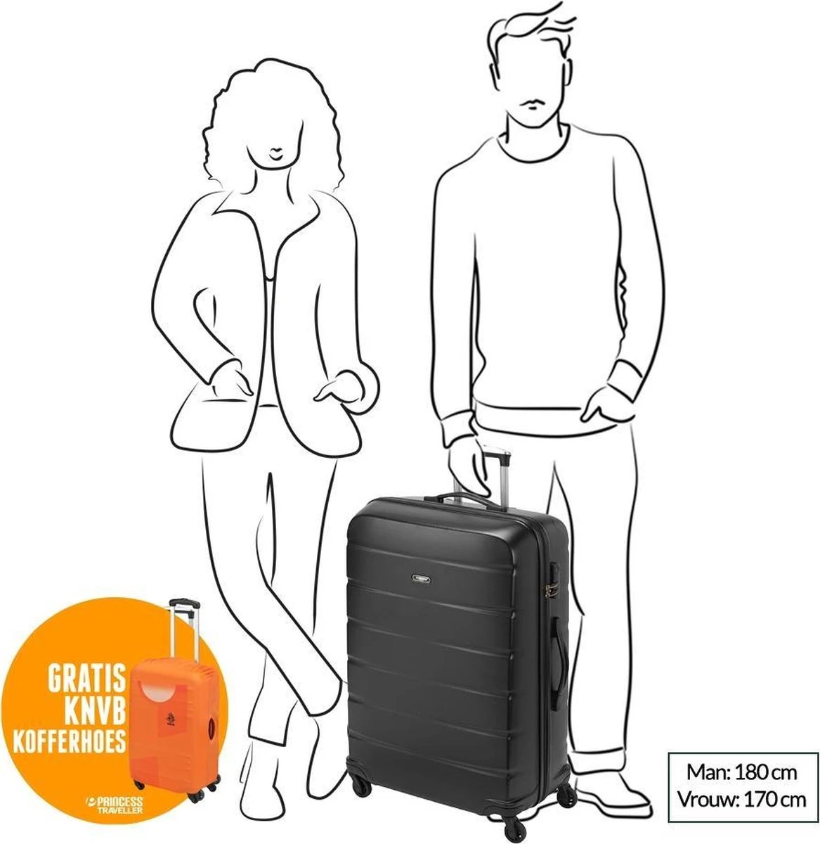 Princess Traveller Grenada - Reiskoffer - 78 Cm - Rood - Afbeelding 8