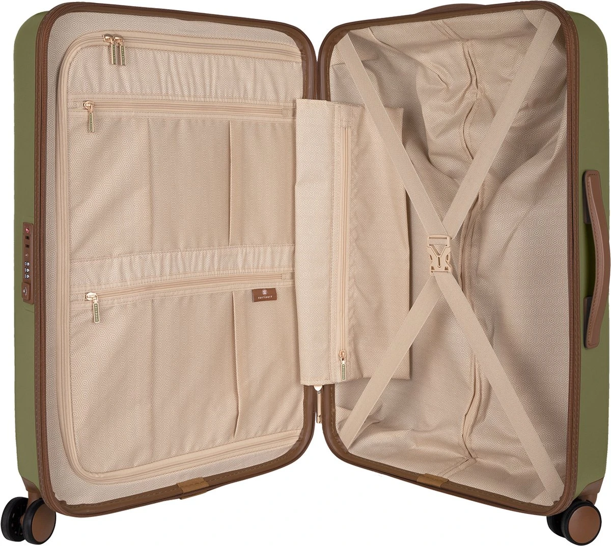 SUITSUIT - Fab Seventies - Martini Olive - Reiskoffer (66 Cm) - Afbeelding 3