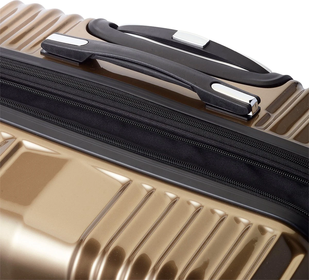 Tesla - Kofferset - 3-delig - 4 Wielen - Cijferslot - Goud - Afbeelding 7