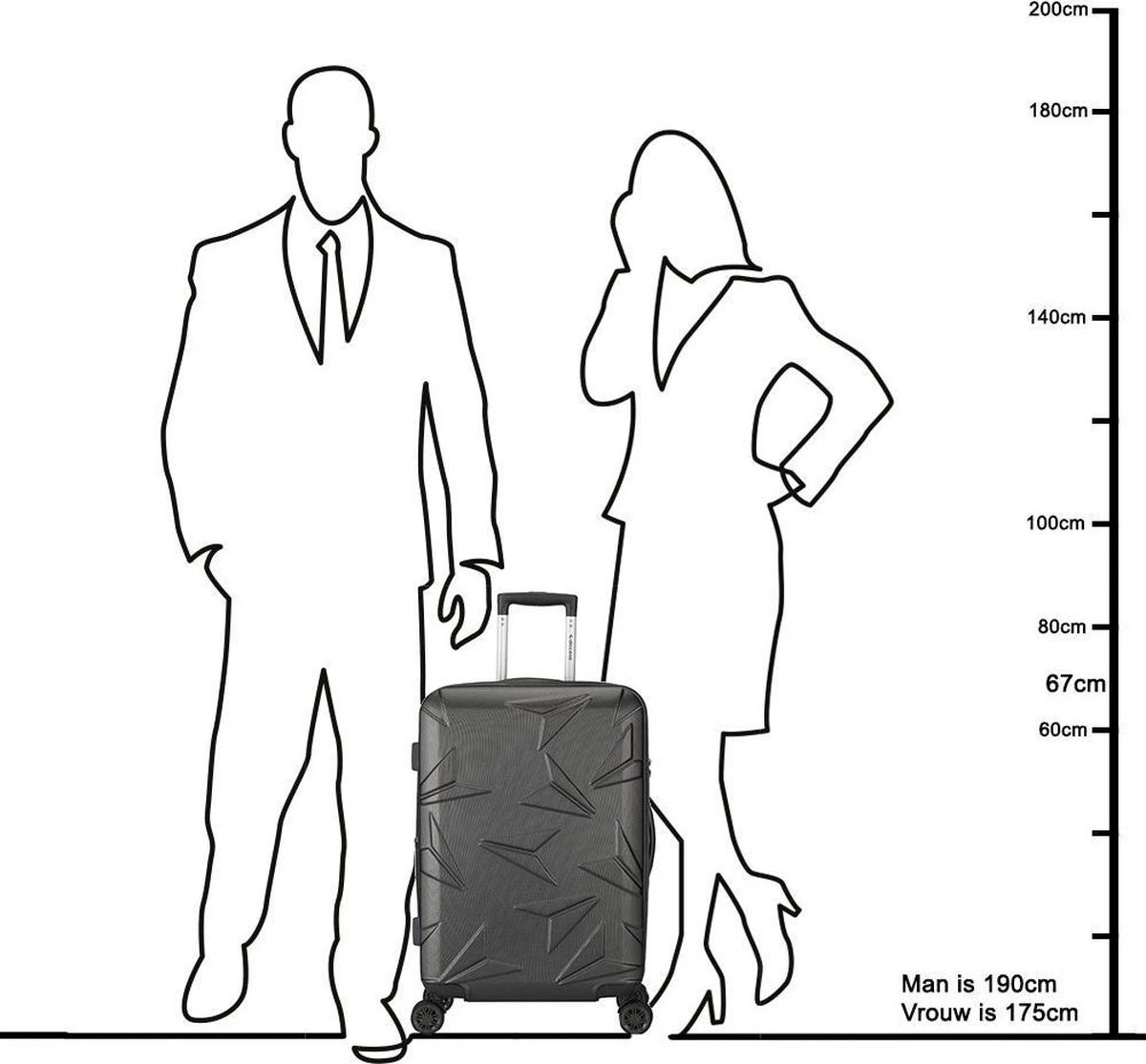 Decent Harde Koffer Q-LuxxHoogte > 67 Cm - Grijs - Afbeelding 19