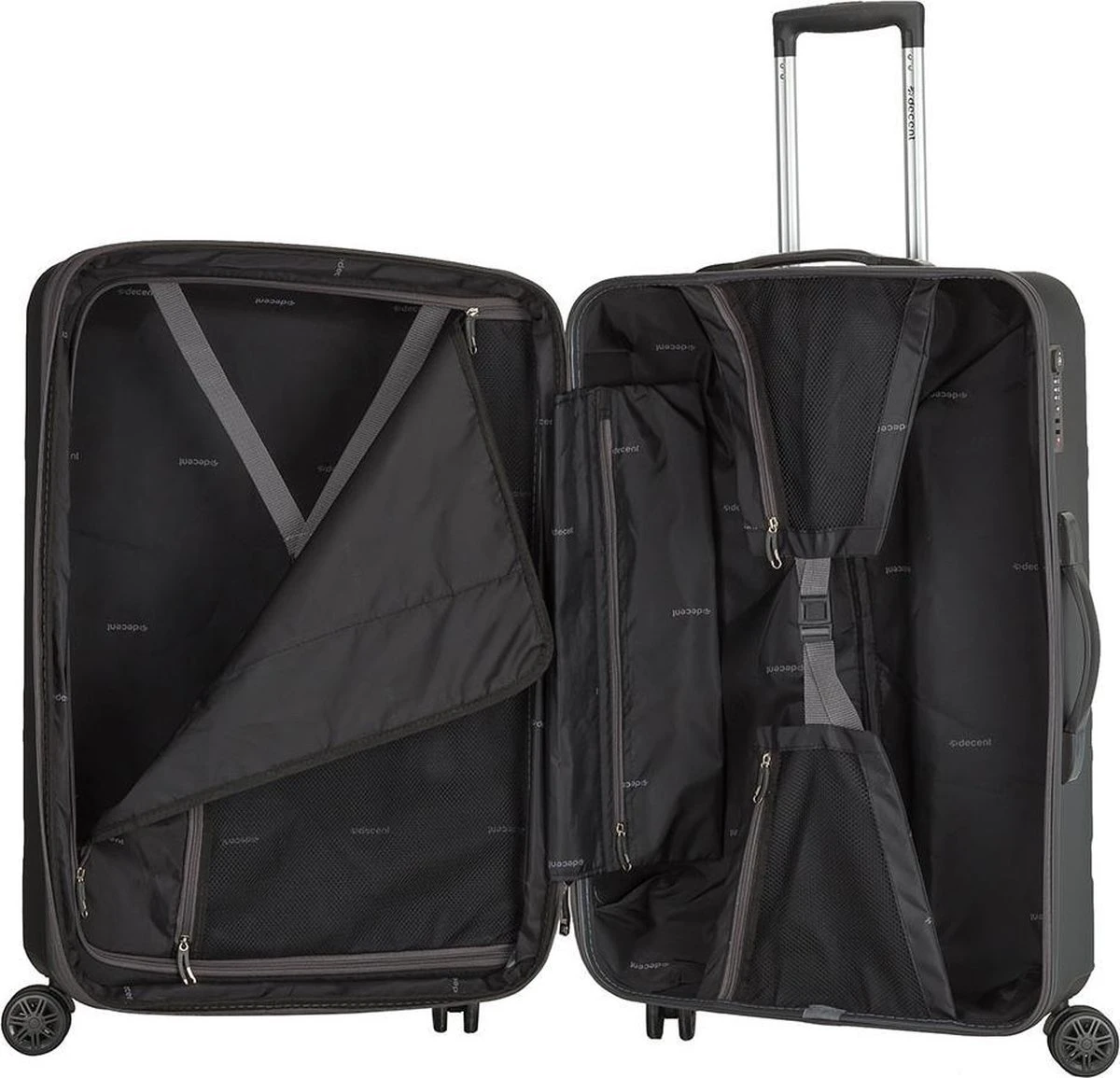 Decent Harde Koffer Q-LuxxHoogte > 67 Cm - Grijs - Afbeelding 4