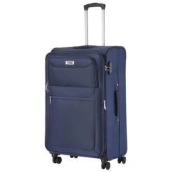 Travelz Softspinner TSA Reiskoffer 77cm - Zachte Reiskoffer Met Expander 104 + 16 Ltr - Blauw