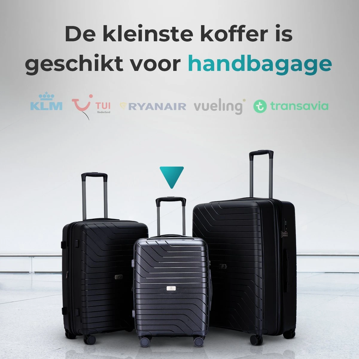 Legage Kofferset - Kofferset 3-Delig - Inclusief TSA Sloten - 1 Handbagage Koffer - Trolley - Zwart - Afbeelding 2