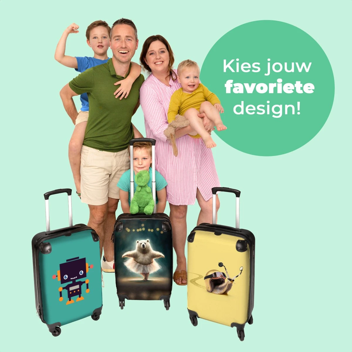 NoBoringSuitcases.com® Koffer - Beer - Rok - Ballet - Licht - Portret - Trolley Op Wieltjes - Reiskoffer - Past Binnen 55x40x20 Cm En 55x35x25 Cm - Handbagagekoffer - Fotokoffer - Afbeelding 8