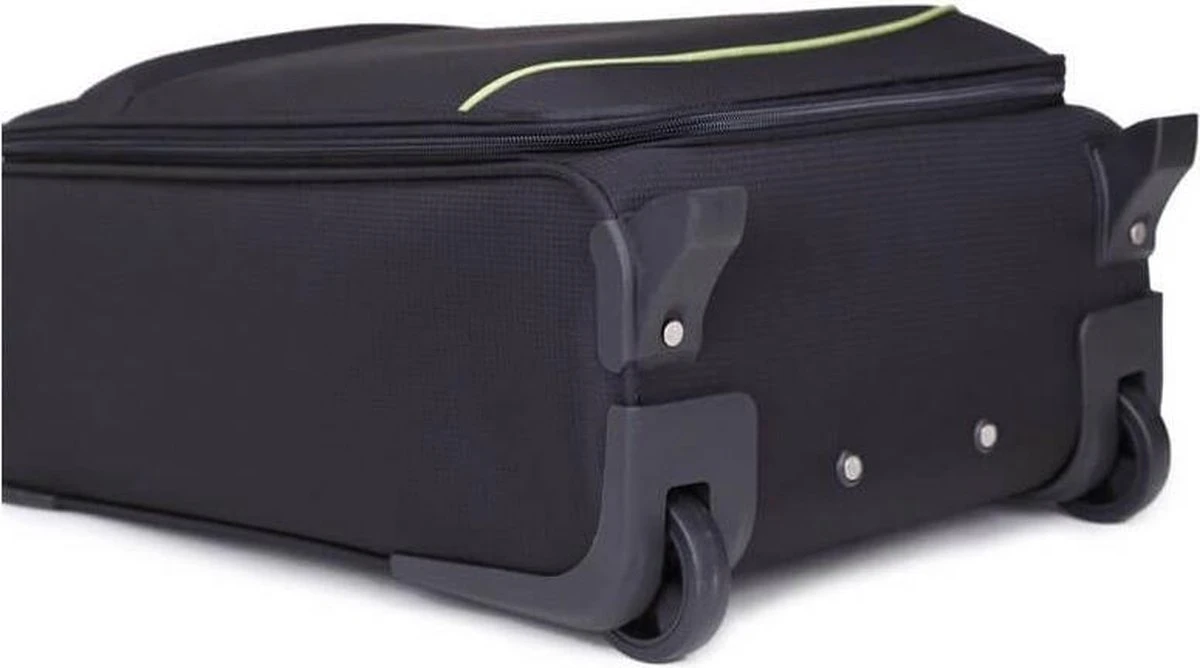 Decent Handbagage Koffer / Trolley / Reiskoffer - 50 Cm - 35 Liter - Polyester - Super-Light - Zwart - Afbeelding 9