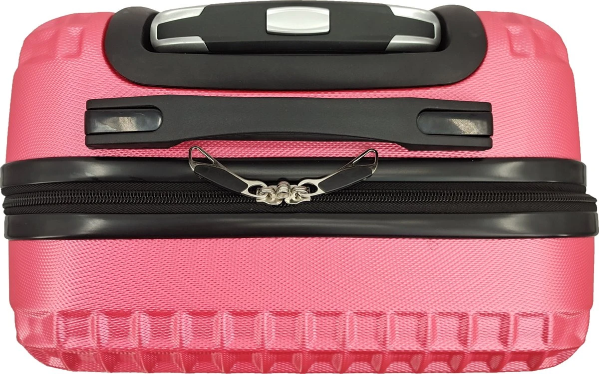 SB Travelbags Handbagage Koffer 51cm 4 Wielen Trolley - Roze - Afbeelding 7