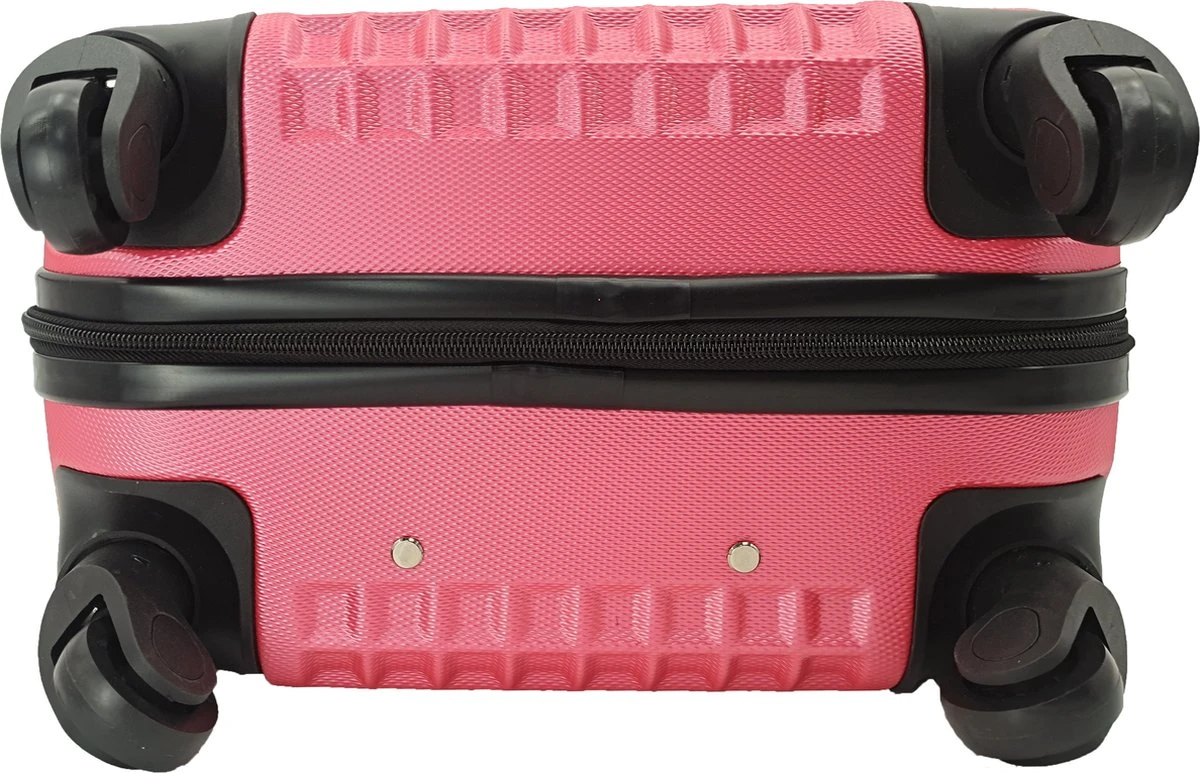 SB Travelbags Handbagage Koffer 51cm 4 Wielen Trolley - Roze - Afbeelding 5