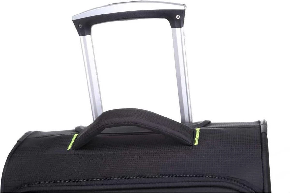 Decent Handbagage Koffer / Trolley / Reiskoffer - 50 Cm - 35 Liter - Polyester - Super-Light - Zwart - Afbeelding 12