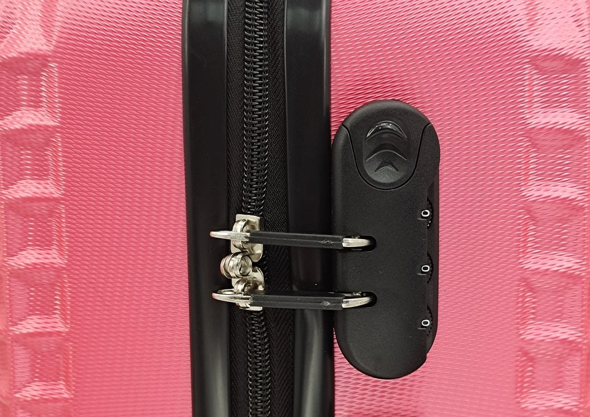 SB Travelbags Handbagage Koffer 51cm 4 Wielen Trolley - Roze - Afbeelding 10