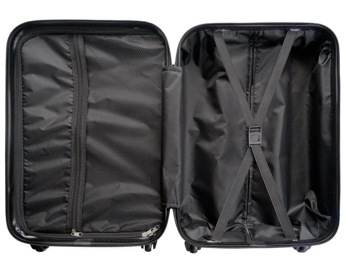 Globeless Handbagage Koffer - TSA Slot - 55x35x20cm - IATA Standaard Trolley - Zwart - Afbeelding 5