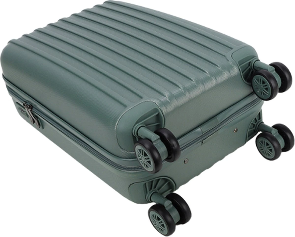 Decent Handbagage Koffer / Trolley / Reiskoffer - 55 Cm - 38 Liter - ABS - Tranporto - Groen - Afbeelding 6