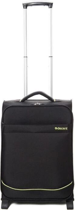 Decent Handbagage Koffer / Trolley / Reiskoffer - 50 Cm - 35 Liter - Polyester - Super-Light - Zwart