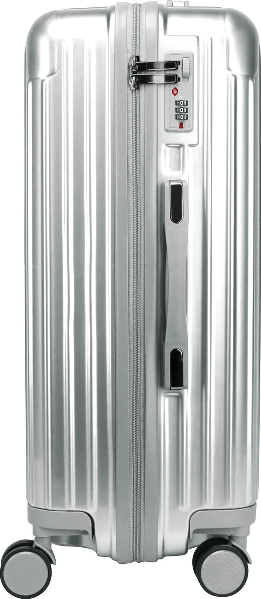 Royal Swiss - Reis Koffer - 56cm - Cijferslot- Lichtgewicht Koffer - 4 Wielen- Zilver - Afbeelding 6
