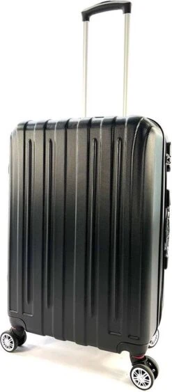 AATravel XL Reiskoffer - Trolley ABS - Met Dubbele Wielen - 76 Cm - 110 Liter - Zwart