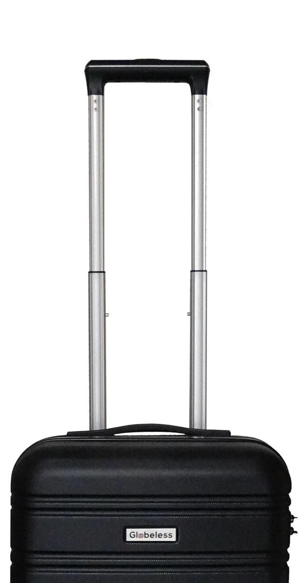 Globeless Handbagage Koffer - TSA Slot - 55x35x20cm - IATA Standaard Trolley - Zwart - Afbeelding 4