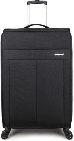 Decent D-Upright Large Koffer - 76 Cm Expandable - TSA Slot - Zwart
