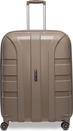 ©TROLLEYZ - Paris No.5 - Reiskoffer - 69cm Met TSA Slot - Dubbele Wielen - 360° Spinners - 100% Polypropyleen - Reiskoffer In Pearl Sand