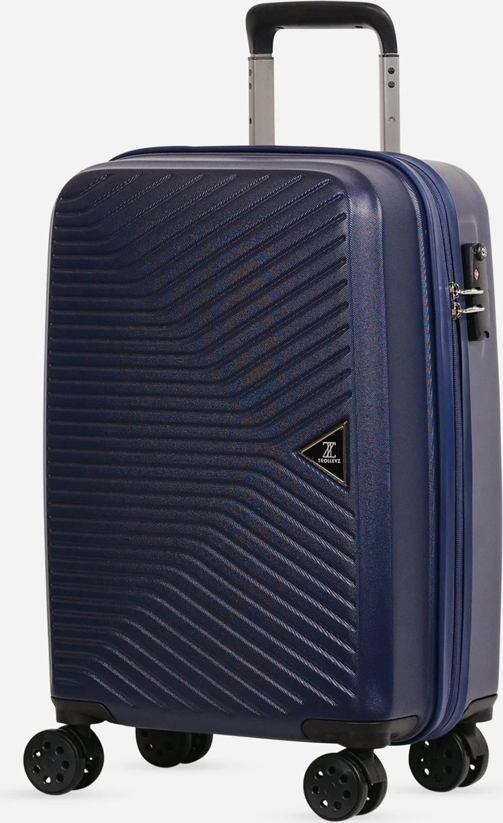 ©TROLLEYZ - Ibiza No.3 - Trolley - 55cm Met TSA Slot - Dubbele Wielen - 360° Spinners - 100% ABS - Handbagage Koffer In Ocean Blue