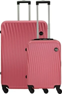 SB Travelbags Kofferset - 2 Delige -Roze - 75cm/55cm