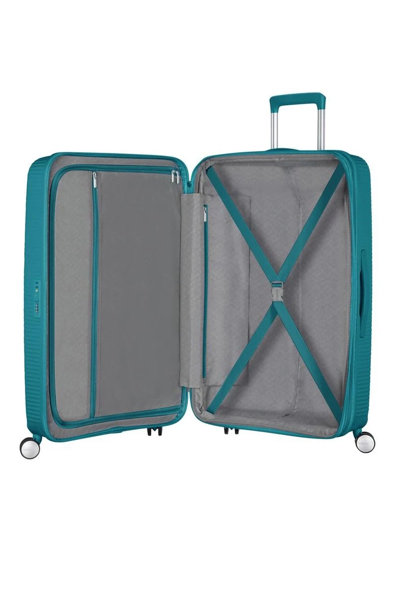 American Tourister Soundbox Spinner Spinner Reiskoffer (Medium) - 81 Liter - Jade Green - Afbeelding 3