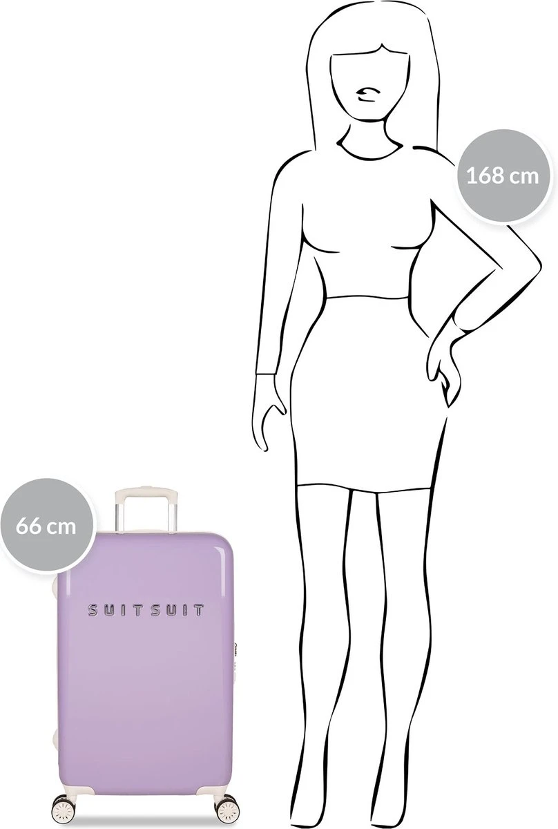SUITSUIT - Fabulous Fifties - Royal Lavender - Reiskoffer (66 Cm) - Afbeelding 3