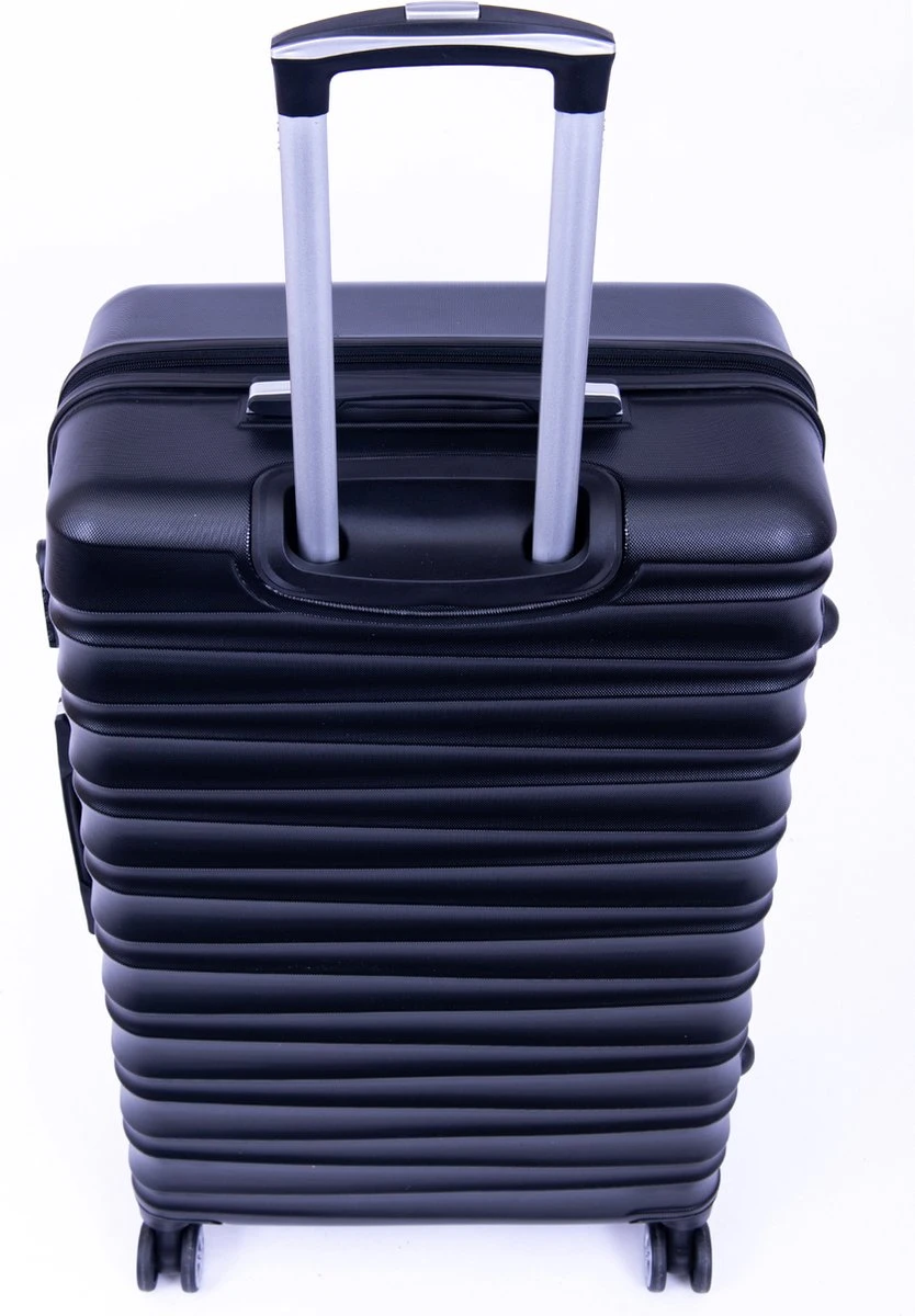 Tobeyz - Kofferset - 3-delig Zwart Handbagage - Verrijdbaar Op 4 Wielen - Stevig ABS - Lichtgewicht, Trolley - Afbeelding 4