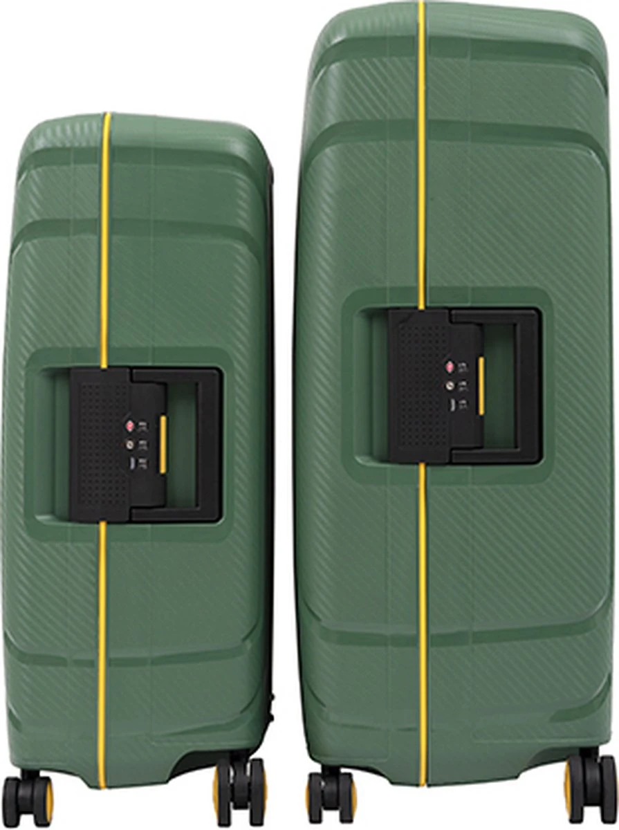 CarryOn Steward Kofferset - 2-delige TSA Trolleyset Met Kliksloten - Dubbele Wielen - Groen - Afbeelding 3