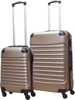 Castillo Quadrant - 2 Delige ABS Kofferset - Champagne