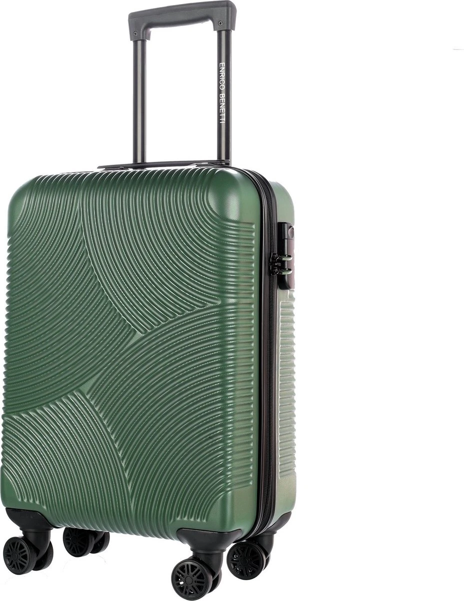 Enrico Benetti Louisville 39040 Handbagage Koffer Hardcase ABS - Olijf - Afbeelding 2