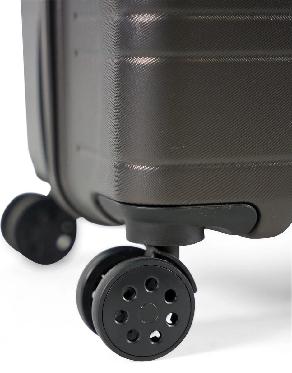 ©TROLLEYZ - Amsterdam No.9 - Kofferset 3 Delig - 55cm+69cm+78cm Met TSA Slot - Dubbele Wielen - 360° Spinners - 100% ABS - Reiskoffers In Cloudy Grey - Afbeelding 6