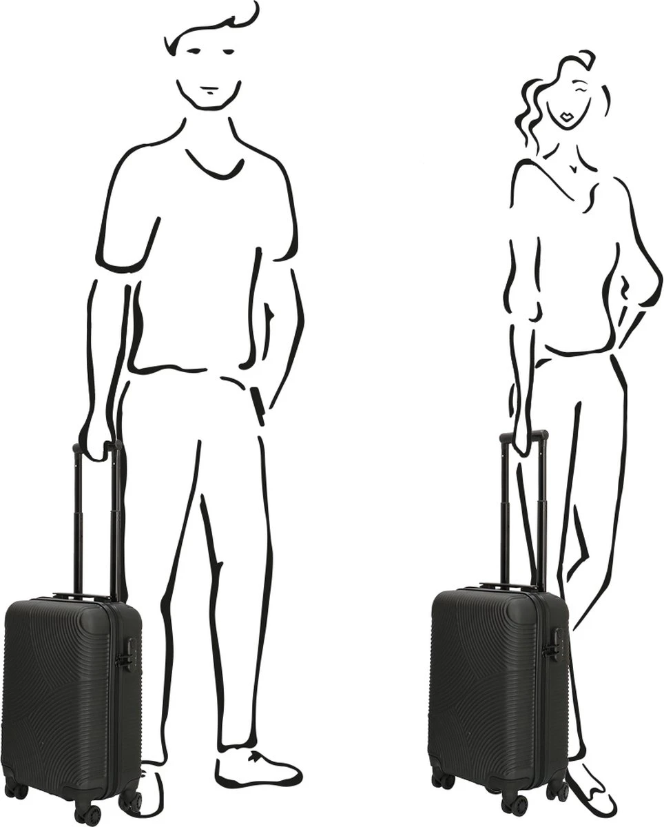 Enrico Benetti Louisville 39040 Handbagage Koffer Hardcase ABS - Zwart - Afbeelding 7