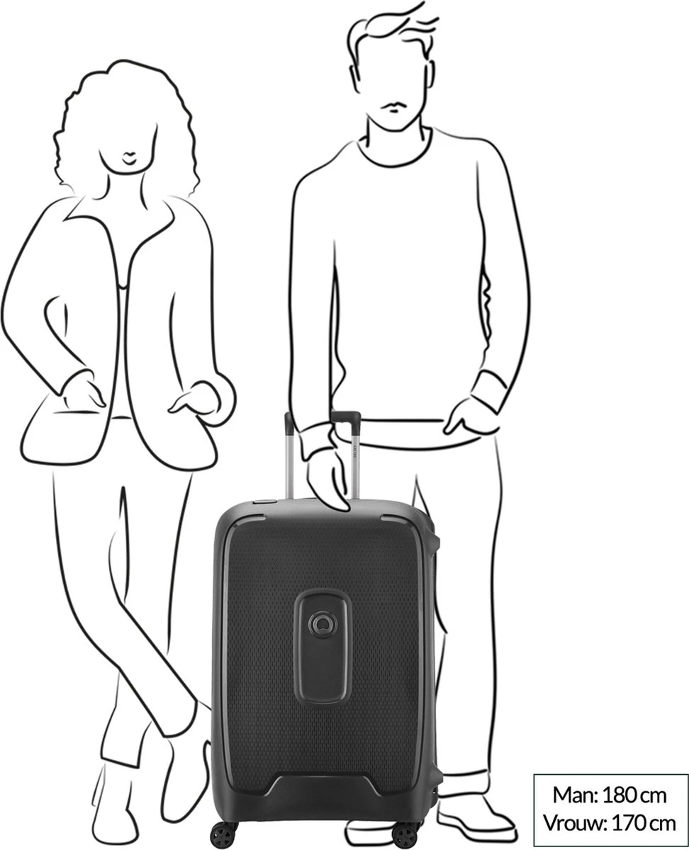 Delsey Moncey Trolley Case - 76 Cm - Black - Afbeelding 2