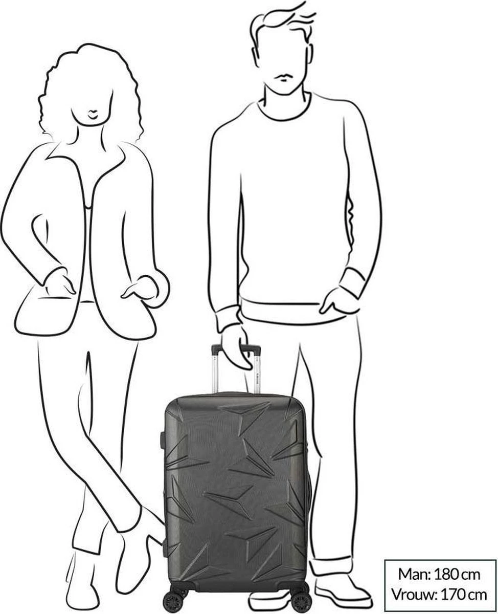 Decent Harde Koffer Q-LuxxHoogte > 67 Cm - Grijs - Afbeelding 15