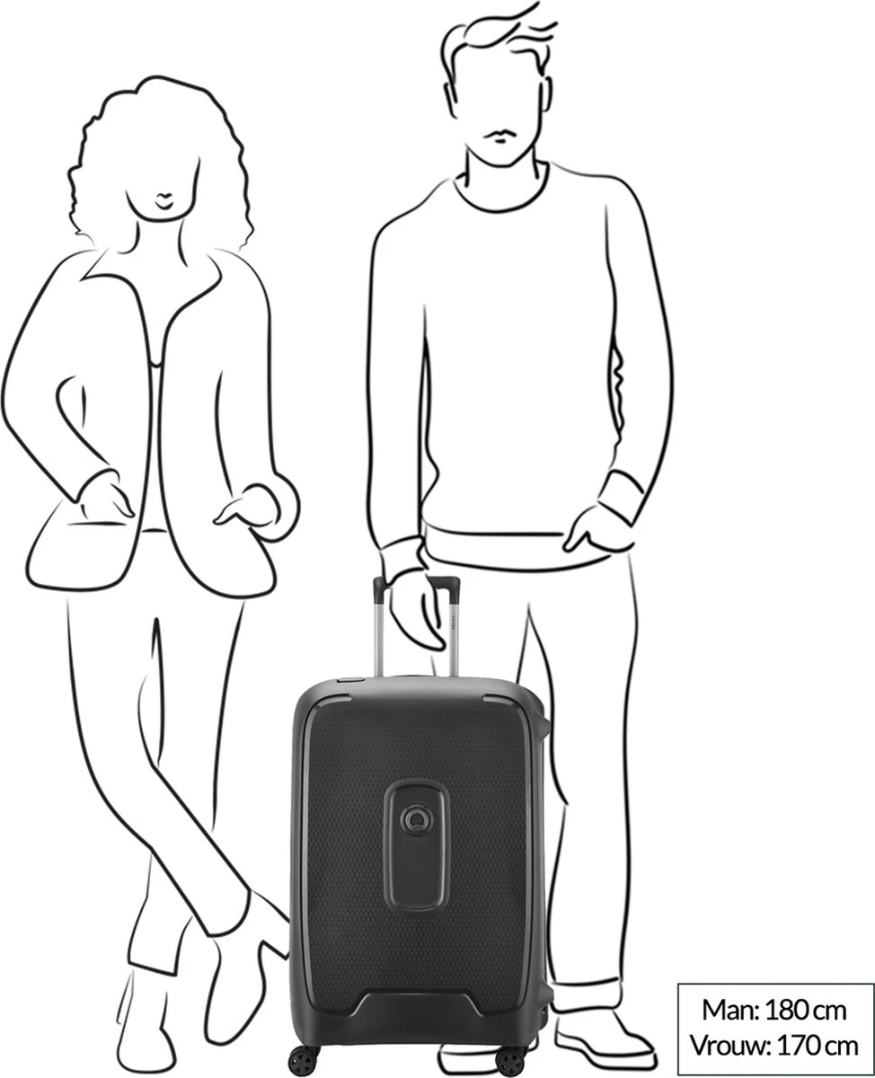 Delsey Moncey Trolley Case - 69 Cm - Black - Afbeelding 2