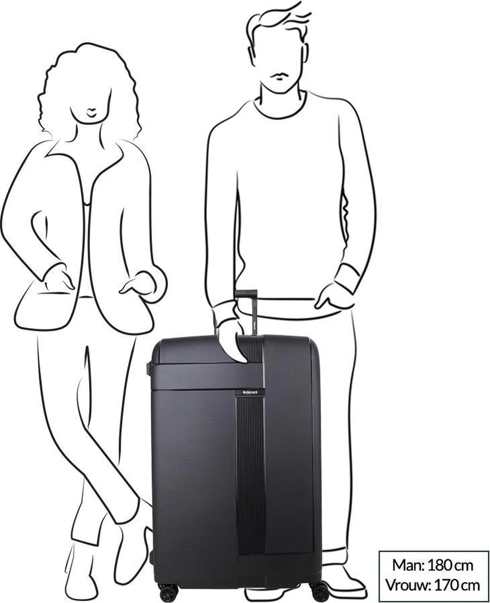 Decent Transit Large Koffer - 82 Cm - Petrol Groen - Afbeelding 2